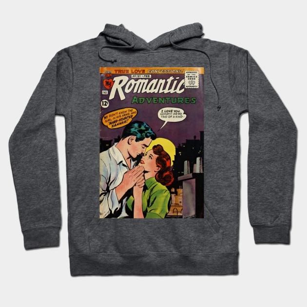 Vintage "Romantic Adventures" Cover Hoodie by Slightly Unhinged